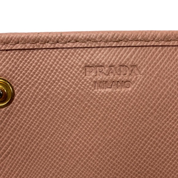 Prada Saffiano Leather Bow Flap Wallet Pink - Picture 9 of 12